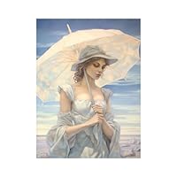 木製モザイクアート 女性と海の風景 木製モザイクアート 女性と海の風景 木製モザイクアート 女性と