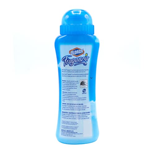 Image of Clorox Fraganzia Laundry Scent Booster Crystals, In-Wash Fragrance Beads for Fresh-Smelling Clothes & Linens, Safe for All Fabrics & Colors, Easy-Pour Bottle, Morning Sky Scent, 18 Oz, 2 Pack