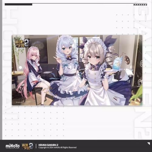 Kaikai Gakuen Collapse 3rd Bronha Fuka Kiana Desk Mat, Rubber Mat, Honkai Impact 3rd