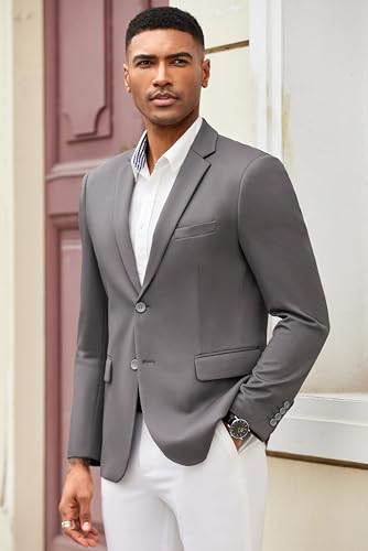 Image of COOFANDY Mens Casual Blazer Slim Fit Suit Jacket Lightweight Knit Sport Coat Two Button Blazer Jacket