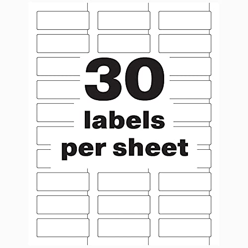 Image of Avery White Asset Tag Labels, 3 /4 inch x 2 inch, Tamper-Evident Laser Printable Tags, 240 Waterproof Labels (60530)