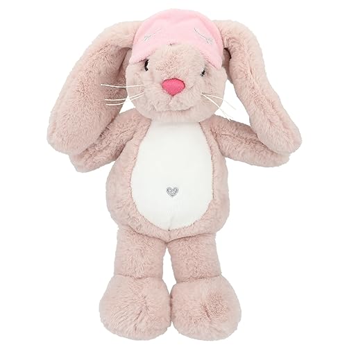 PM knuffel konijn Nelly roze met slaapmasker, 21 cm