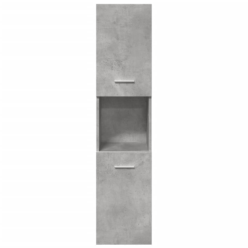 Homgoday Zestaw mebli łazienkowych 4 szt. sklejka betonowa szara szafka łazienkowa kolumna pomocnicza szafka łazienkowa nowoczesny styl 60 x 38,5 x 46 cm + 30 x 30 x 130 cm