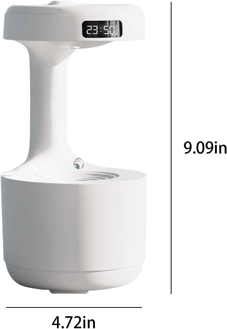 Cool Mist Humidifier - 800ml Anti-gravity Water Droplet Humidifier Bedroom Office Desktop Fog Visible USB Humidifier