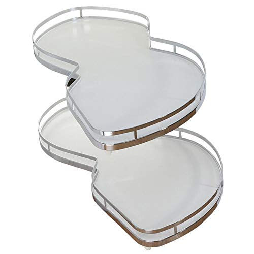 Kitchen Cabinet Blind Corner Pullout Organizer, Flying Saucer Shelving Unit 2 Tier Pullout Organizer - Kitchen Cabinet Blind Corner Solution,For 900-1000mm Cabinets - Independent Swinging T
