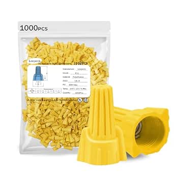 Amazon.com: Leepenk Yellow Wire Nuts Connectors P11 18-10AWG Twist Wire ...