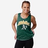 FOCO Oakland Athletics MLB Womens Burn Out Sleeveless Top