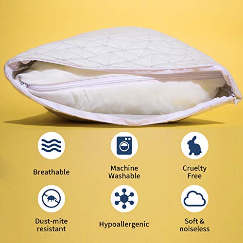 Coop Home Goods - Breathable Ultra Soft Noiseless Pillowcase - Patented Lulltra Fabric from Bamboo Derived Viscose Rayon and Polyester Blend - Oeko-Tex Certified - Standard Size 20"x 26" - Thumbnail 3