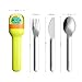 ZOKU Kids Pocket Utensil Set, Dino - Kids Silverware Set - Stainless Steel Fork, Knife, and Spoon in Case - Portable Design for Travel, School, Work, Picnics, Camping and Outdoor Home Use