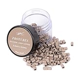 Matte Protubes by The Hair Shop, For I-Tip Hair Extension Silicone-Lined Micro Beads, Microlink, Rings, & Hand-tied Weft Methods, 3.4mm x 5.0mm (Matte Wheat)