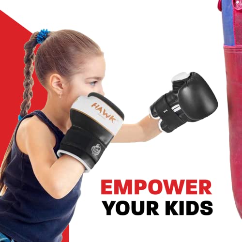 Kids Boxing Gloves For Kids Children Youth Punching Bag Kickboxing Muay Thai Mitts Mma Training Sparring Gloves (Black, 4 Oz) #TOP4