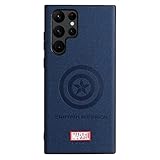IRON SPIDER Case for Galaxy S22 Ultra, with Marvel Character Samsung S22 Ultra Leather Case, Captain