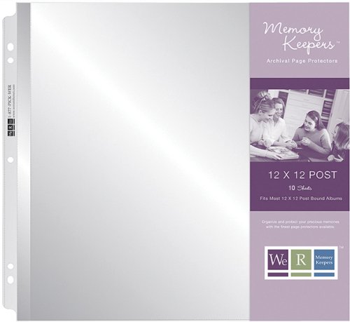 We R Memory Keepers 660151 Post Album Page Protector, 12x12, Ultra Crystal Clear