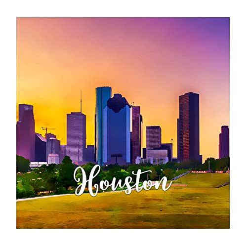Skyline Houston City Landscape Wall Decals Stickers...