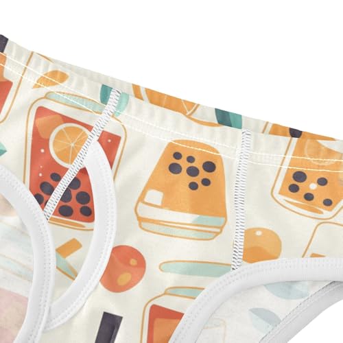 KLL Bubble Tea Pattern Boys Toddler Cotton Athletic Underwear Breathable Children Panties4