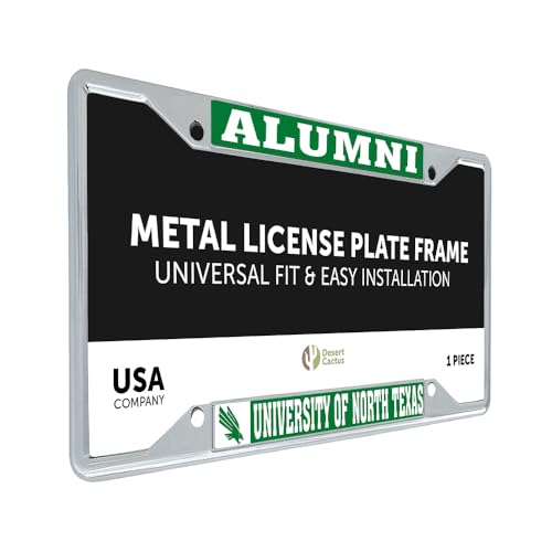 Desert Cactus UNT North Texas Mean Green License Plate Frame (Alumni)