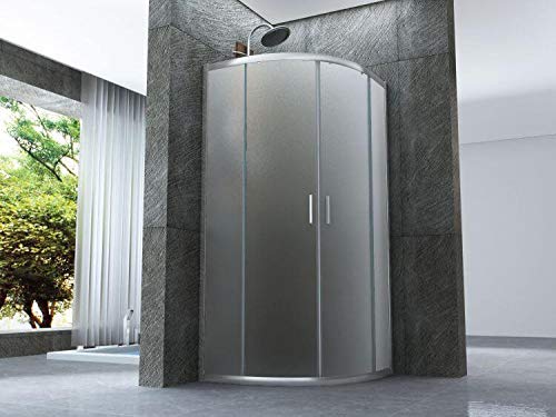 Box Doccia Semicircolare Opaco 6mm Doppia Scorrevole - 75x75