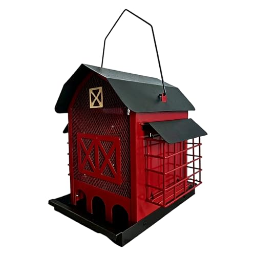 Mangeoire à oiseaux pour préserver la faune avec 6 ouvertures en fer