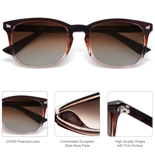 BEALER Polarized Sunglasses for Women Trendy Rectangle Sun Glasses Womens Classic Retro Shades UV400 Protection4