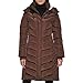 Kenneth Cole Women's Down Alternative Coat, Quilted Puffer Dark Roast, X-Small