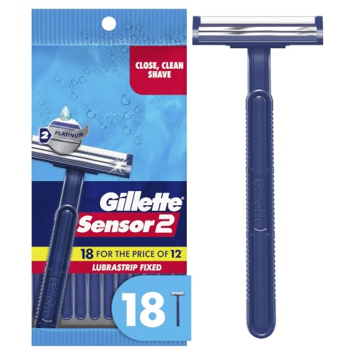 Gillette Sensor2 Disposable Razors for Men, Water Activated Lubrastrip to Help Avoid Skin Irritation, 18 count - image 1