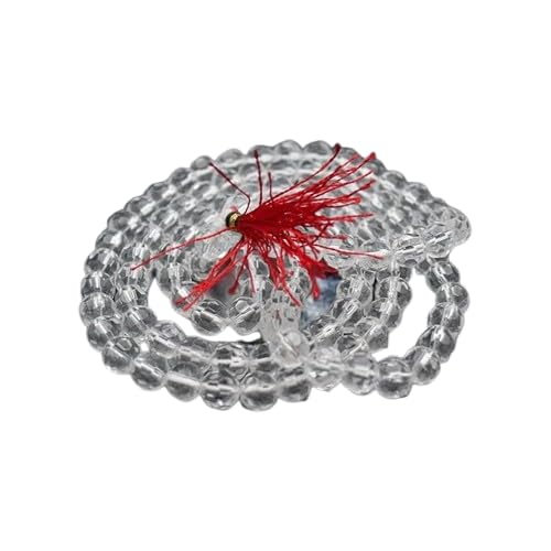 Dharmsaar Sphatik Mala Beads, Spahtik Crystal Quartz Jaap Mala for Pooja, Diamond Cut Transparent Stones