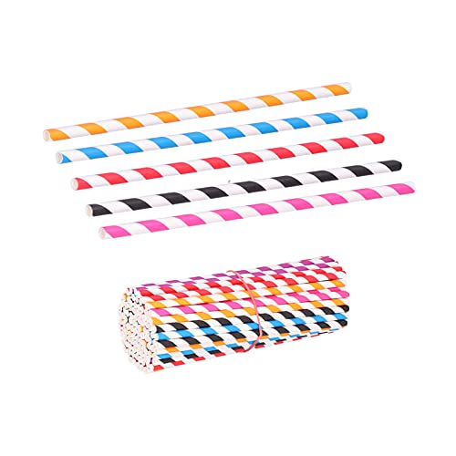 Zerodis Pitillos Desechables de Papel Arcoíris 19.6 cm miniatura 4