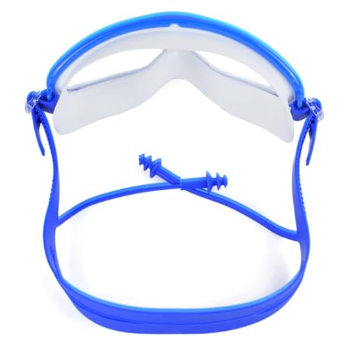 Image of Swimming Goggles for Men Women - Anti Fog UV Protection Leak Proof Swim Glasses with Wide Vision Adjustable Strap - Perfect for Pool Training Beach Snorkeling Water Sports (Blue & White)
