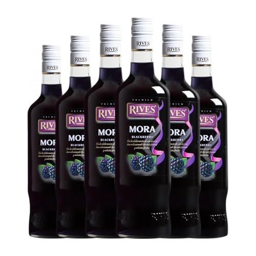 Licores Rives Licor de Mora 70 cl (Caja de 6 Botellas de 70 cl)
