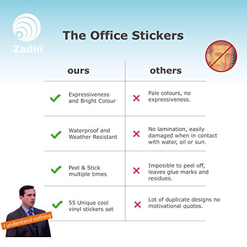 Buy The Office Stickers 55 Pack Office Laptop Themed Stickers ,The ...