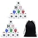 CHROMACRAFT 20 Stück Pokerwürfel Und 1 Stück Schwarzer Samtbeutel, Wurfspiel, Kreatives Spielzeug, Interaktives Spielzeug, Partyspiele