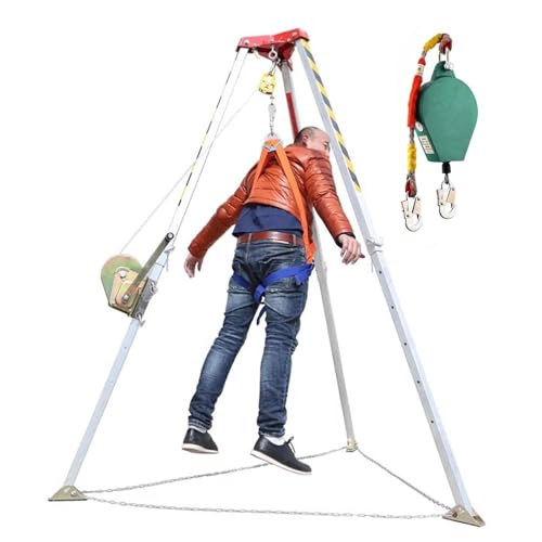 Adjustable Confined Space Rescue Kit 1200-2600 lbs Tripod Emergency Aluminum Rescue Tripod STR Certified Ideal for Safety and Rescue s