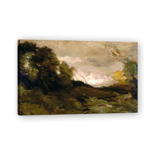 Toile paysage campagne française pour décoration de salon et chambre cosy