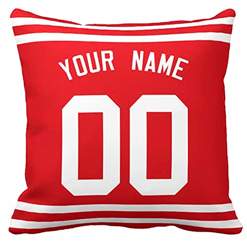 Image of ANTKING Throw Pillow 2 Pack with Custom Name and Number Personalized Gift for Men Women Boys