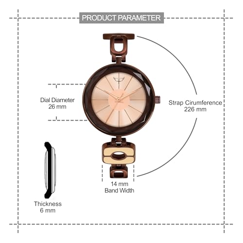 Image of WHITE BIRD Delight Mother of Pearl Dial Analog Metal Strap Watch for Women