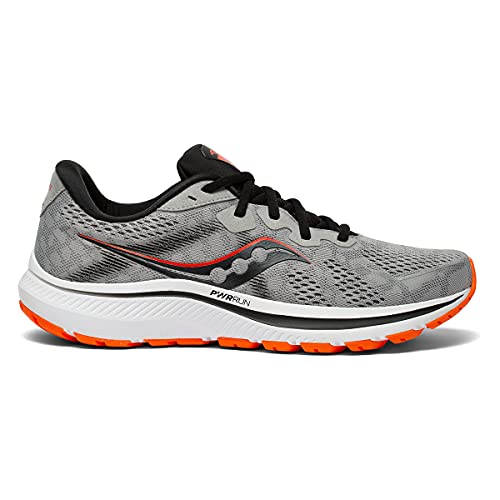 Saucony Men's Omni 20 Running Shoe, Alloy/FIRE, 10