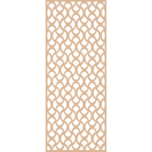 Image of Resort Decorative Pierced Fretwork Wood Wall Panels, 25 3 /8 inchW x 64 3 /8 inchH x 3 /8 inchT, Hickory