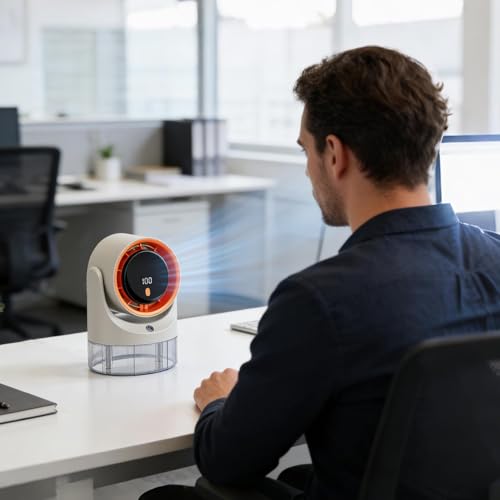 Ventilateur de bureau compact 100 vitesses avec affichage numérique LED - 3