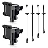 ENA Set of 2 Ignition Coil and Wire Set Compatible with Toyota 1997 1998 1999 2000 2001 Camry Solara 2.2L RAV4 2.0L Replacement for UF180