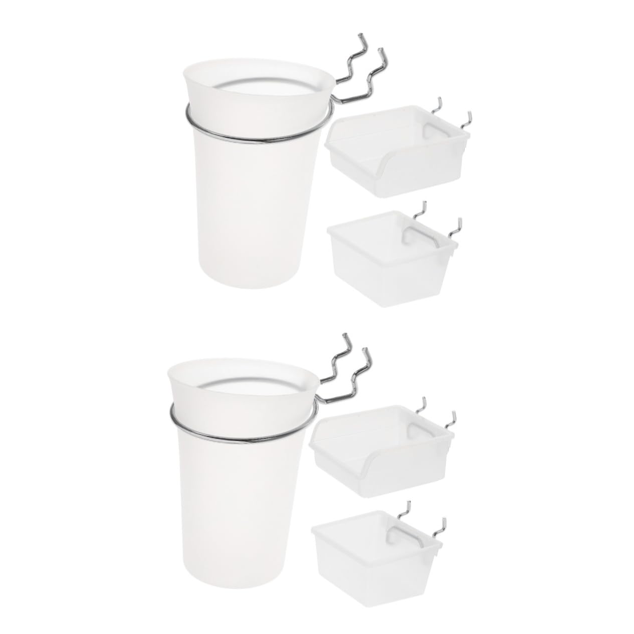 Cabilock 1 Set Pegboard Bins for Craft Storage and Garage Organization Multi Functional Wall Organizers with Sturdy Hooks for Shed Hobby Rooms Office and Home Use