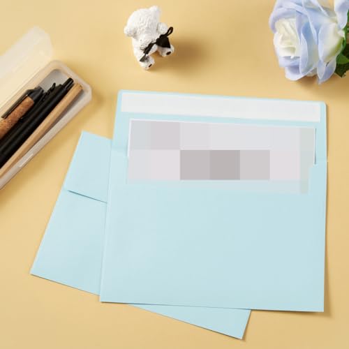 image for Wishop 50 Pack 5 x 7 Envelopes Colored Self Seal for Wedding, Party In