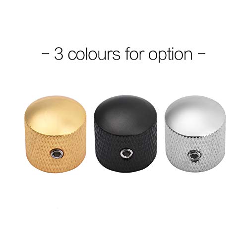 Henniu Conjunto de botões de cúpula de controle de tom de volume de metal com 4 peças com chave hexa