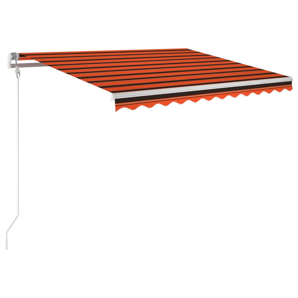 Zwijana markiza zewnętrzna 350x250 cm z pilotem, czujnikiem wiatru i lampkami LED, aluminiowa rama odporna na rdzę, poliester z powłoką PU, regulowany kąt i wysokość, otwierana