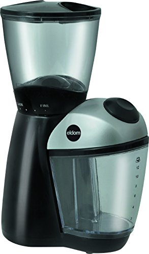 eldom MK150 Molinillo de Café Eléctrico 100W Capacidad 90gr Molinillos de Especias Semillas Frutos Secos con Cuchillas de Acero Inoxidable, Molino Regulable de Granos de 3 Grados Fino a Grueso, Moledor Profesional para hasta 12 Tazas