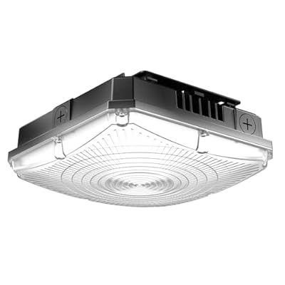 Sunco Square Canopy Light LED, Ceiling Commercial Outdoor, 40W, 5800 Lumens, 5000K Daylight, Dimmable (0-10V), Waterproof IP65, for Warehouse, Garage, Gas Station ETL/DLC.