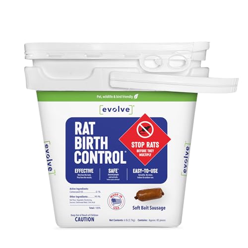 Evolve Rat Birth Control Soft Bait Sausages &ndash; 6 lbs | Scientifically Proven Rat Population Control...