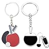 YAZWUR 2 Llaveros de Tenis de Mesa: Set con Llaveros de Palas Dobles y Individuales, Accesorio Deportivo para Amigos, Familia y Aficionados, Ideal para Llaves y Mochilas