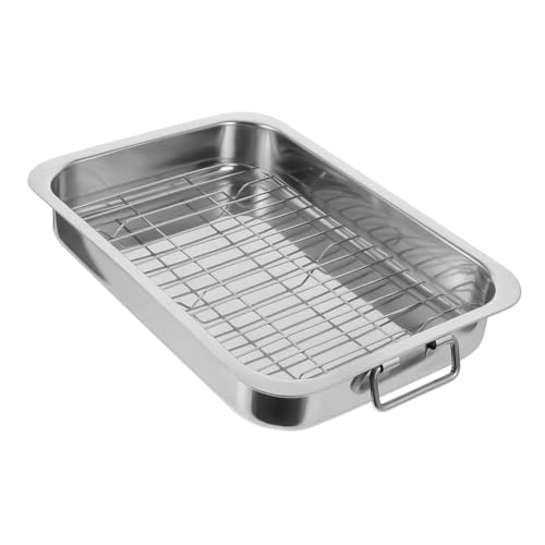 Catálogo para Comprar On-line Bandejas y rejillas los más solicitados. 49 DIYEAH Bandeja para Hornear de Acero Inoxidable con Parrilla de Charola Rectangular para Horno Multifuncional para Postres Barbacoa y Almacenamiento Fácil Limpieza y Uso Diario