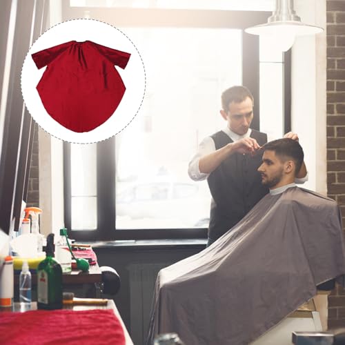 Capa impermeable para barbería con mangas color burdeos miniatura 6