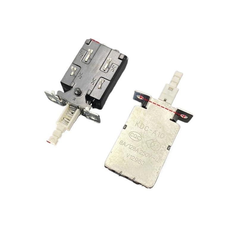 5PC KDC-A10 V12963 Interruptor de encendido con autobloqueo Ajustable con llave de bloqueo Botón de resorte de llave recta de TV de 4 pines